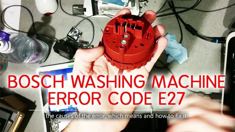 Bosch dishwasher store fault code e27